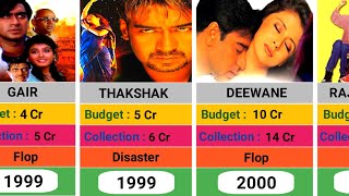 Ajay Devgan 19912023 All Movie List  Ajay Devgan Hit And Flop Movie List [upl. by Fiester]