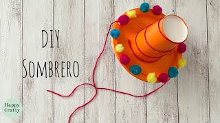 DIY How to Make a Sombrero Hat Out of Paper Super Easy  Cinco De Mayo Crafts [upl. by Je867]