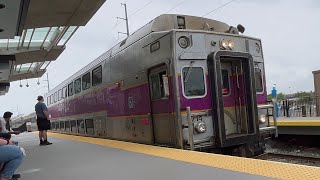 MBTA Commuter Rail NewburyportRockport Line Arriving at Chelsea w Horn Sequence June 22 2024 [upl. by Saffier]