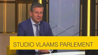 Studio Vlaams Parlement met Chris Janssens Vlaams Belang [upl. by Blinni]