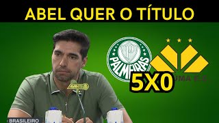 ABEL DEU AULA NA COLETIVA DE IMPRENSA PALMEIRAS 5X0 CRICIUA [upl. by Aneehsar564]