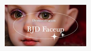 BJD Faceup Demo for Natural amp Realistic Look arttutorial bjd dolls ドール 球体関節人形 [upl. by Folberth]