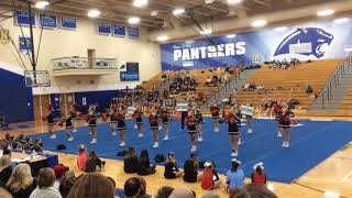 Waynesville High School Comp Cheer Gameday  Springboro 1282018 [upl. by Ellehcit]