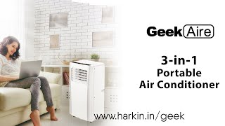 New 3in1 Portable Air Conditioner  07 Ton  10 Ton Geek Aire Portable AC [upl. by Schechter]