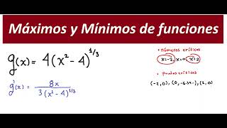 Máximos y mínimos de funciones más generales [upl. by Ettezoj729]