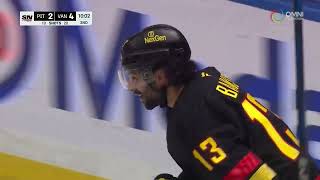 ARSHDEEP BAINS SCORES FIRST CAREER NHL GOAL  HNIC Punjabi  nhl canucks sportsnet [upl. by Shani]