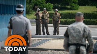 US soldier in custody after crossing the border into North Korea [upl. by Bywaters]