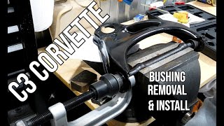 C3 Corvette Control Arm Bushing Removal amp Install Using Summit Racing Tool Service Kits 648604 [upl. by Ogeid]