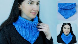 Even a beginner can handle it quickly and simply  a crochet collar scarfsnood [upl. by Baun617]