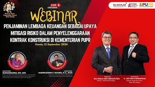 Webinar Disket BM  Penjaminan Lembaga Keuangan dalam Penyelenggaraan Kontrak Konstruksi [upl. by Ancier508]