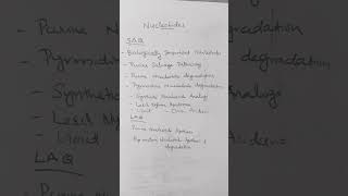 nucleotides importanttopics importantquestions biochemistry purine pyrimidinegout metabolism [upl. by Ijic460]