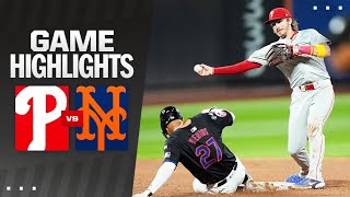 Phillies vs Mets Game Highlights 91924  MLB Highlights [upl. by Ahsha]