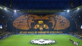 Choreo Südtribüne Borussia Dortmund  Málaga CF Champions League 32 BVB Fans Atmosphere 09042013 [upl. by Evetta224]