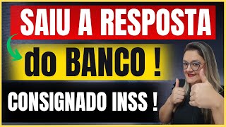 🔴 SAIU A RESPOSTA DO BANCO   CONSIGNADO INSS  ANIELI EXPLICA [upl. by Arhsub294]