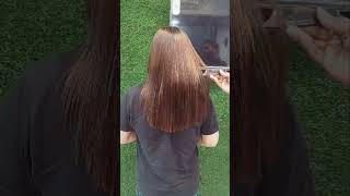 hair smoothening soft shine and silky  look change [upl. by Mahmoud]