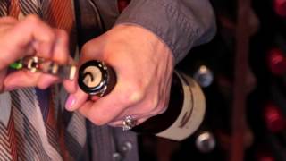 Opening wine with a double lever corkscrew [upl. by Marge]