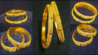 Gold Fashion Bangles HMJJewellery [upl. by Broder932]