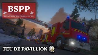 FEU DE PAVILLION DANS PARIS AVEC LA GRANDE ECHELLE GTA5 [upl. by Rasia]