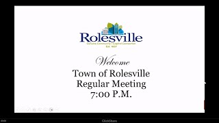 Rolesville Regular Board Meeting  January 4 2024 1 [upl. by Sudnac783]