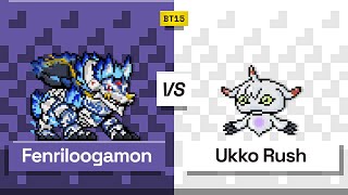 Digimon TCG Fenriloogamon vs Ukkomon Rush BT15 Match [upl. by Georgianne]