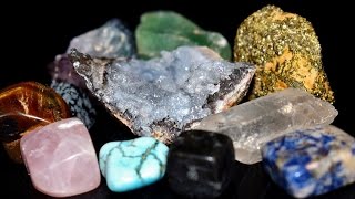 Crystals Minerals Gems amp Stones A  Z crystals gemstone raw [upl. by Thurlough]