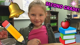 FIRST DAY of SCHOOL KAIA is a SECOND GRADER TOYTASTIC family VLOG The TOYTASTIC Sisters [upl. by Ilatfan]