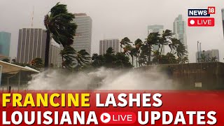 Francine Hurricane 2024 LIVE  Lashes Louisiana Leaves Hundreds Of Thousands Without Power  N18G [upl. by Stalder]