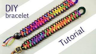 Easy CrissCross Bracelet Tutorial [upl. by Sutherlan]