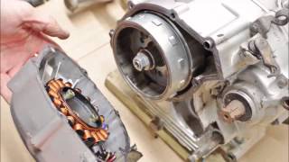 Yamaha YBR XT 125 Flywheel  stator and rotor removal [upl. by Calley]