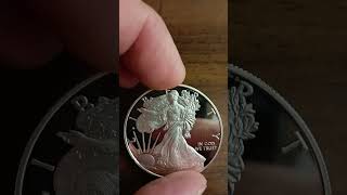 2014 Proof Silver Eagle calmdown subscribe coin silver shorts eagle [upl. by Manvil880]