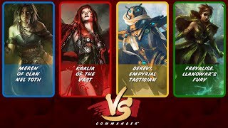 Commander VS Meren vs Kaalia vs Derevi vs Freyalise Commander Anthology [upl. by Atiraj]