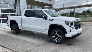 White 2024 GMC Sierra 1500 AT4 Review Calgary Alberta  Wolfe Calgary [upl. by Carlick]