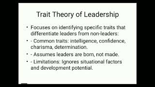 Comparing Trait Theory and Behavioural Theory of Leadership [upl. by Elbertine]