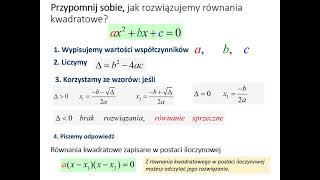 MATURA 2021 część 9– Równania kwadratowe [upl. by Gypsie]