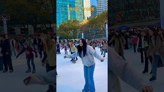 Ice skating in New York Midtown 🇺🇸🏙️ newyork [upl. by Aerahs]