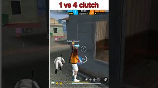 1 vs 4 clutch🥵🤯power of my overconfidence😈💀Free Fire please subscribe my channel shorts short [upl. by Meeker150]