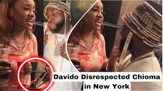 Davido Disrespected Chioma Publicly In New York as People Attck him for Doing this to Chioma [upl. by Dnaltiak]