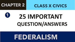 297  QA s CHAPTER 2 Class10 CIVICS  FEDERALISM  Sst Class 10 CHAPTER 2 P 1  POLITICAL SCIENCE [upl. by Skippy]