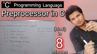 Preprocessor in C hindi  C preprocessor directives macro substitution file inclusion C program [upl. by Kciredor58]