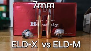 7mm rem mag 162 ELDX vs 162 ELDM  ballistics gel amp deer shoulder blade at 100 yards [upl. by Leanatan909]