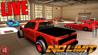 No Limit Drag Racing 20 LIVE OPEN RACES NEW MAPS CARS TRUCK BUILDS amp Trying To Get FASTER [upl. by Nisotawulo]