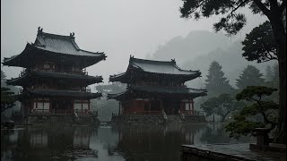 Ancient Japanese Temple Under Quiet Raindrops  Koto Japanese Music Meditation Relieves Stress [upl. by Savell]