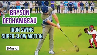 Bryson Dechambeau Golf Swing in Super Slow Motion face on [upl. by Sedberry]