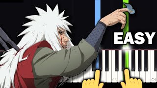 Naruto Shippuden Sad OST Samidare  EASY Piano tutorial [upl. by Sirama]