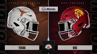 College Football 25 USC Trojans vsTexas Longhorns Full Game SimulationRose Bowl GameHDR [upl. by Xer]