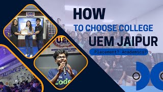 How to Choose College  Who am I  UEM Jaipur Facilities  Review  My University  🔥 [upl. by Monte]