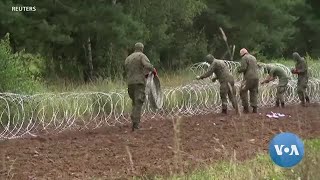 Poland Watches Anxiously as Tensions Grow on Belarusian Border  VOANews [upl. by Fulton]