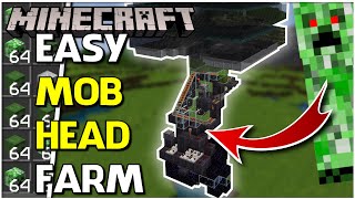 Minecraft  Mob Head Farm  117 Charged Creepers [upl. by Burgener]