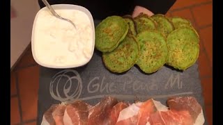 PANCAKE DI PISELLI CON CULATELLO E STRACCIATELLA [upl. by Akived]