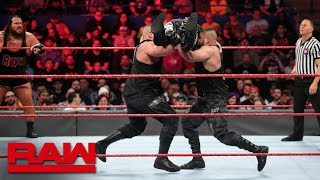 Heath Slater amp Rhyno vs The Authors of Pain Raw April 16 2018 [upl. by Ynatirb]